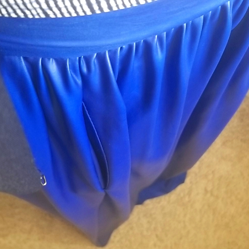 Wall Street Royal Blue Faux Leather Maxi Skirt